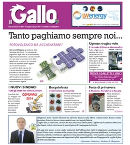 La prima pagina del numero in distribuzione