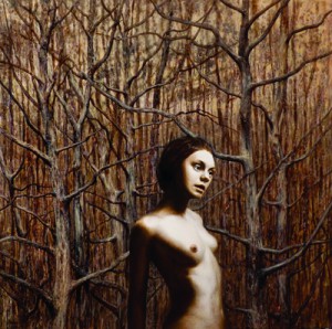 Kristine Kvitka, Cercando l'identità. Fiducia nuda. 100x100, olio su tela, 2014