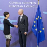 Fiorella con il presidente del Consiglio europeo Herman Van Rompuy