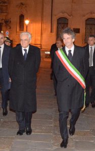 Il Capo dell Stato con il sindaco di Lecce