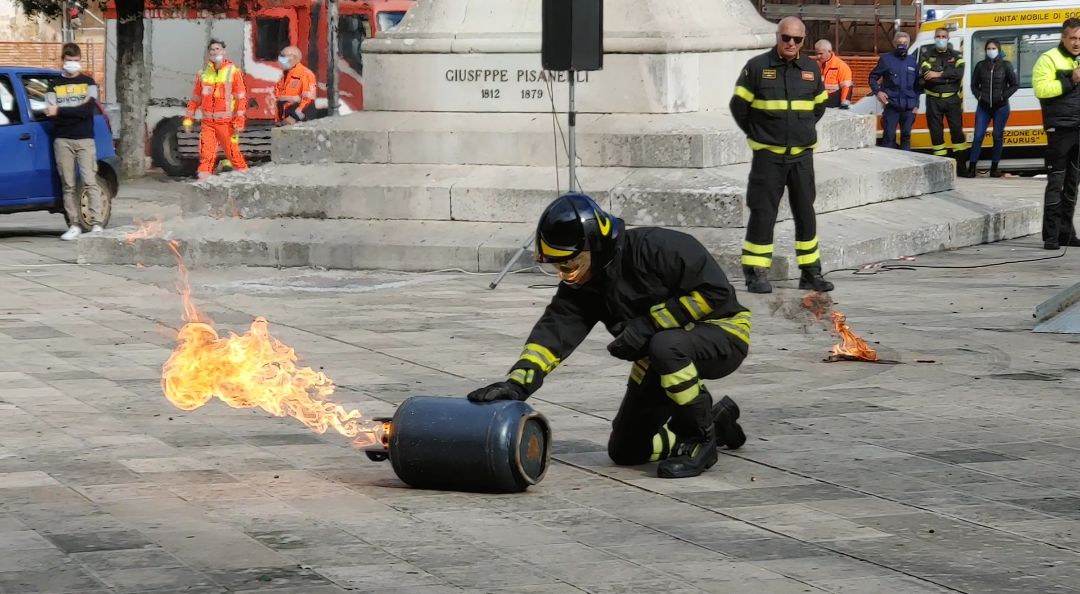 vigili del fuoco dimostrazione